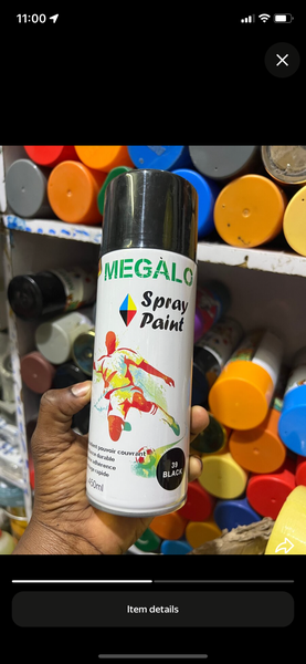 Megalo Black Spray Paint
