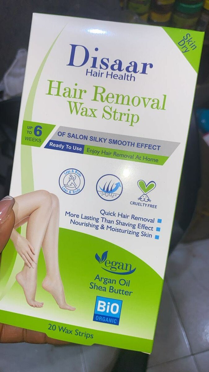 Hair removal wax strip