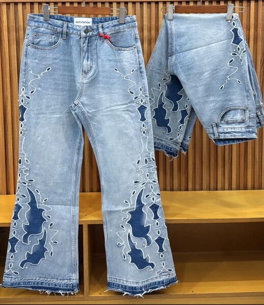 Jeans tendance brodés