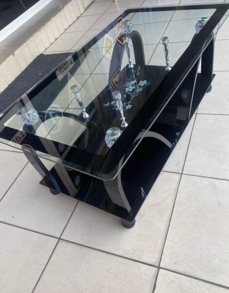 Table vitrée Centrale Basse transparent