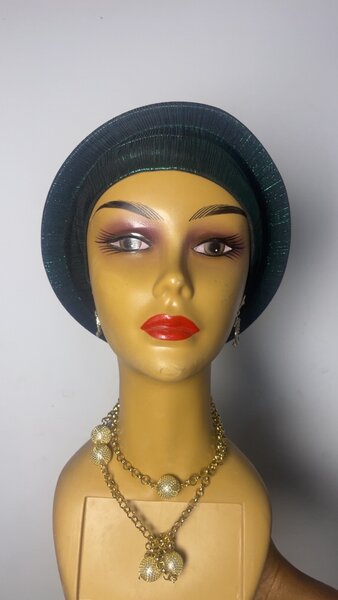Chapeau Turban Vert Élégant