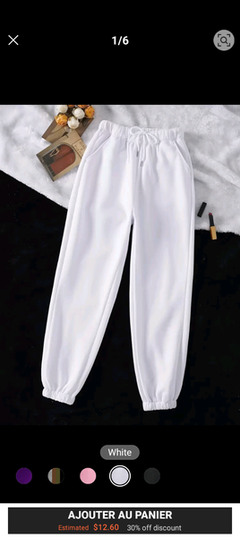 Pantalon de jogging blanc
