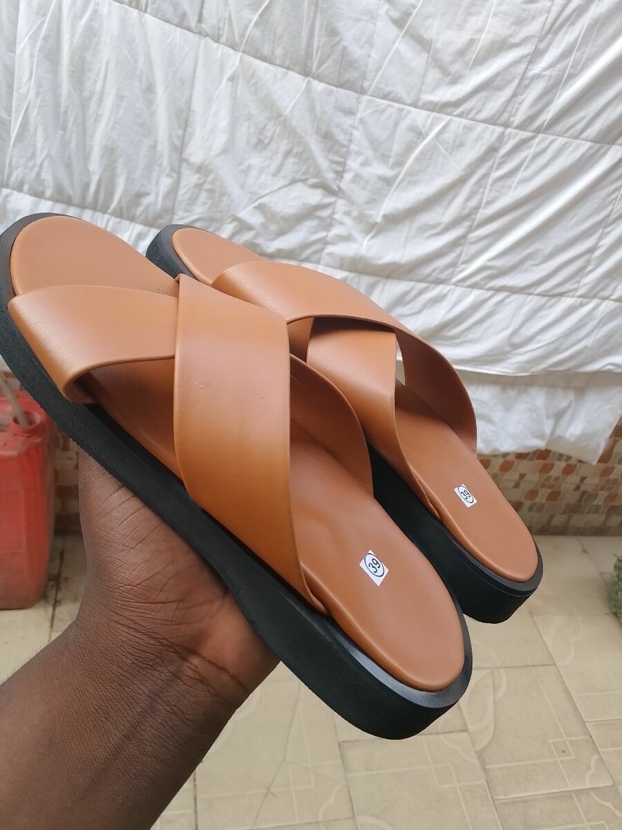 Sandales en cuir confort