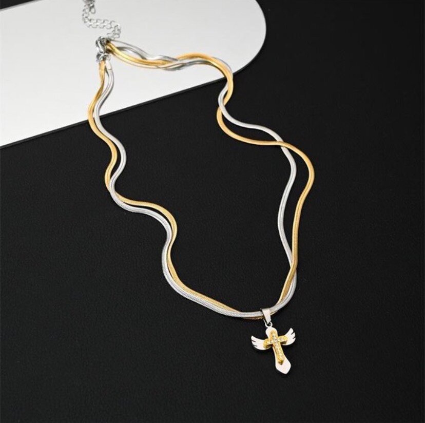 Collier Ange en Acier Inoxydable