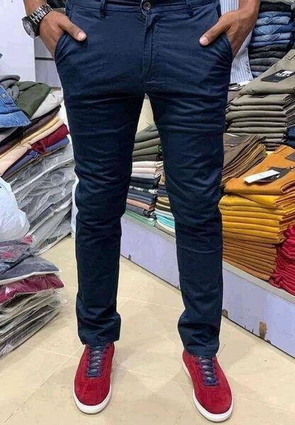 Chinos Slim Fit Homme Bleu