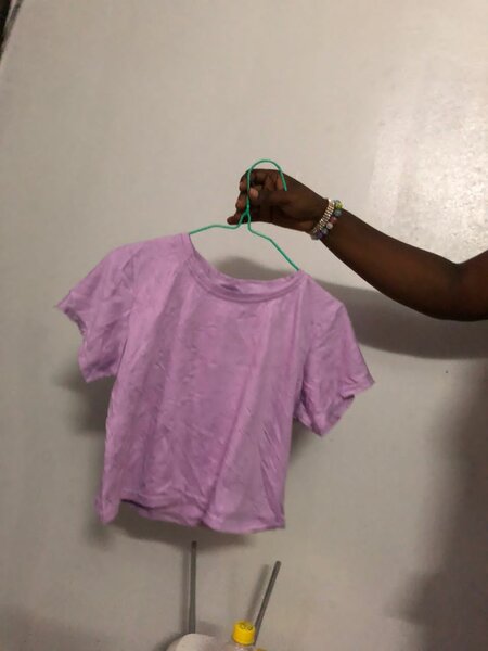 T-shirt violet en coton