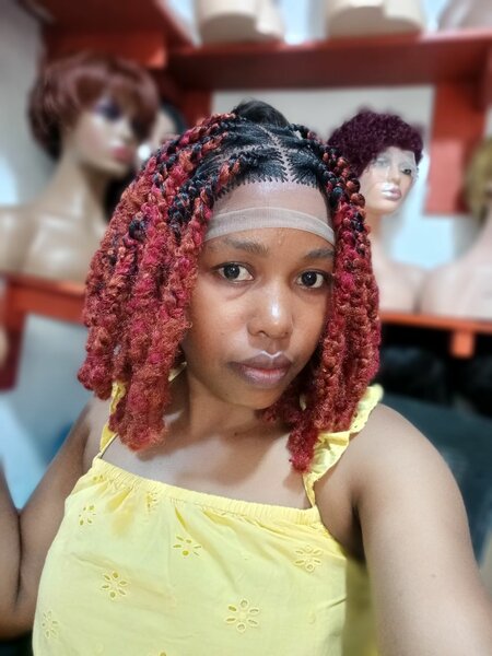 Perruque Torsadée Rouges