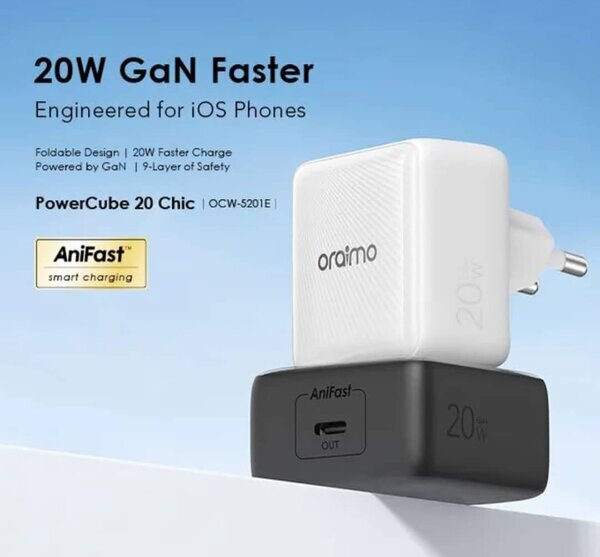 Chargeur rapide 20W GaN iOS