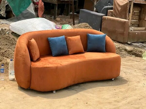 Canapé moderne en velours orange