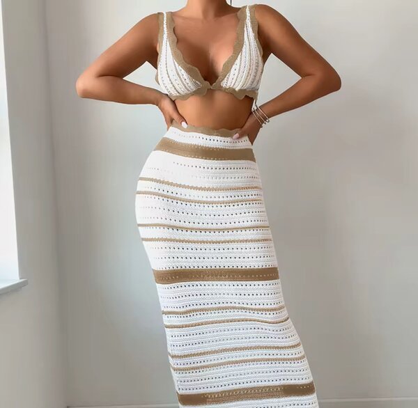Ensemble crochet élégant femme