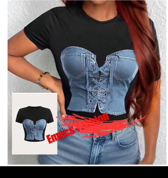 T-shirt graphique corset femme