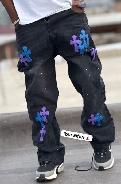 Pantalon streetwear brodé