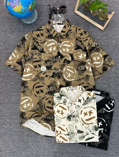 Chemise casual homme imprimée