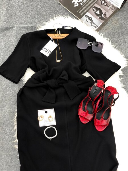 Pretty Black Office Dress