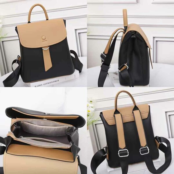 Sac à dos cuir bicolore