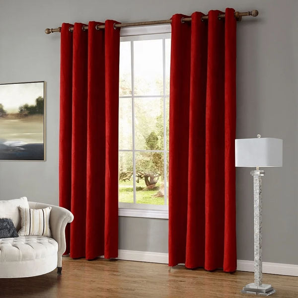 1Rideau occultant rouge