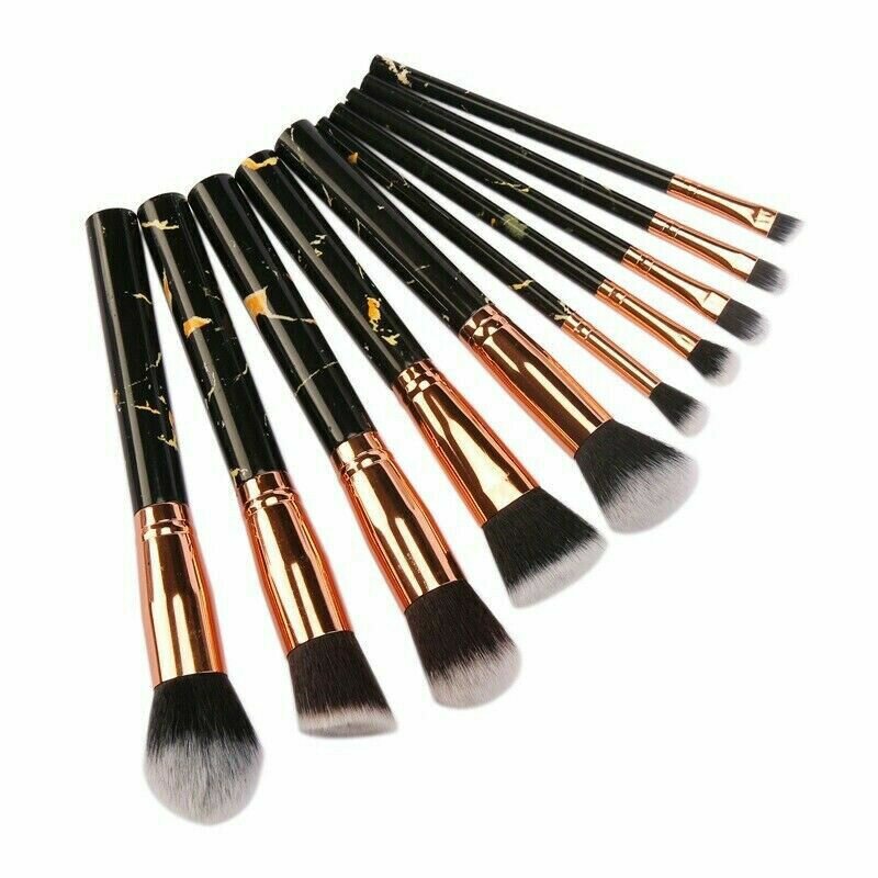 10 Pcs professional makeup brush Set Powder Foundation