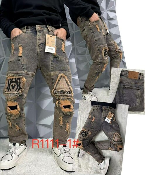 Jean Patchwork Décontracté