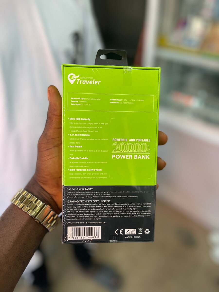 Oraimo 20000mAh Power Bank