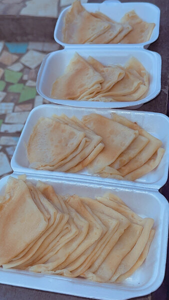 Crêpes fraîches en lot