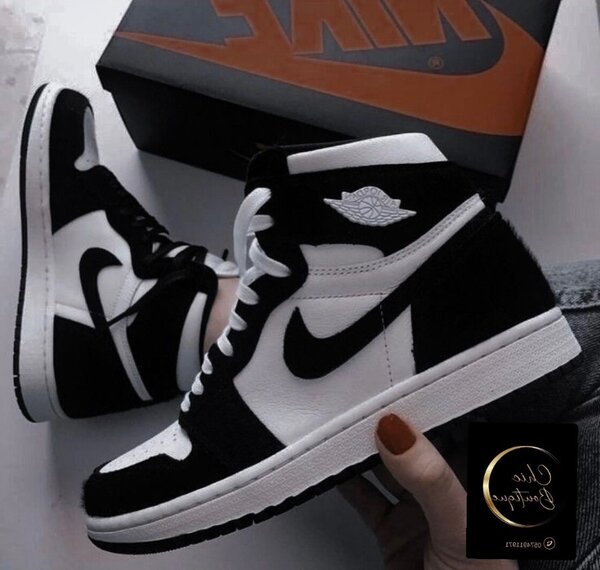 Baskets montantes modernes noir et blanc