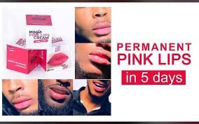 Permanent pink lips cream