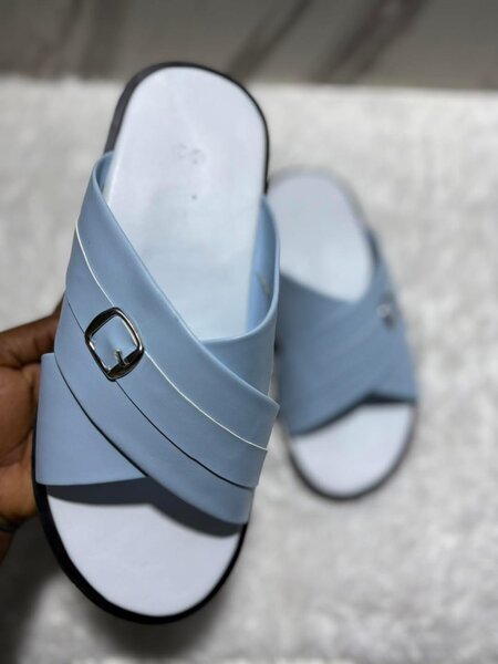 Claquettes confort bleu