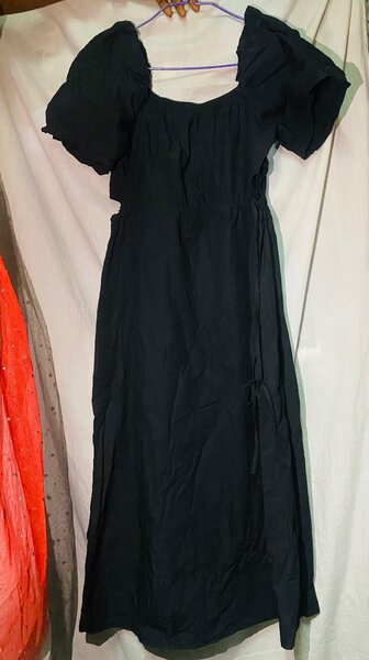 Robe longue noire élégante
