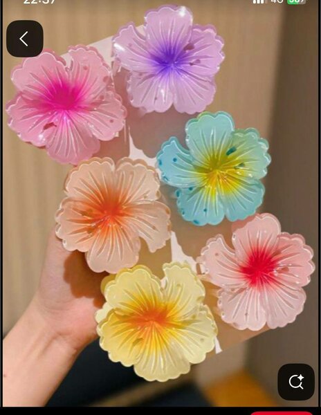 Grandes pinces à cheveux fleurs