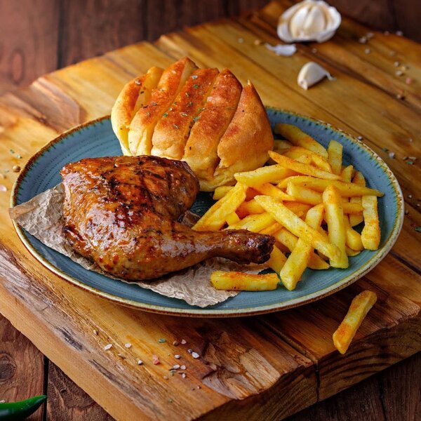 1/4 Poulet Rôti avec Frites