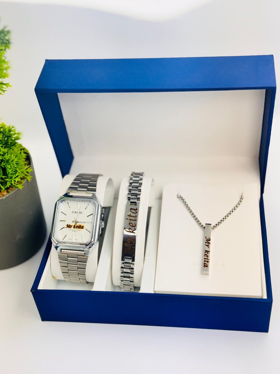 Ensemble Montre et Bijoux Homme