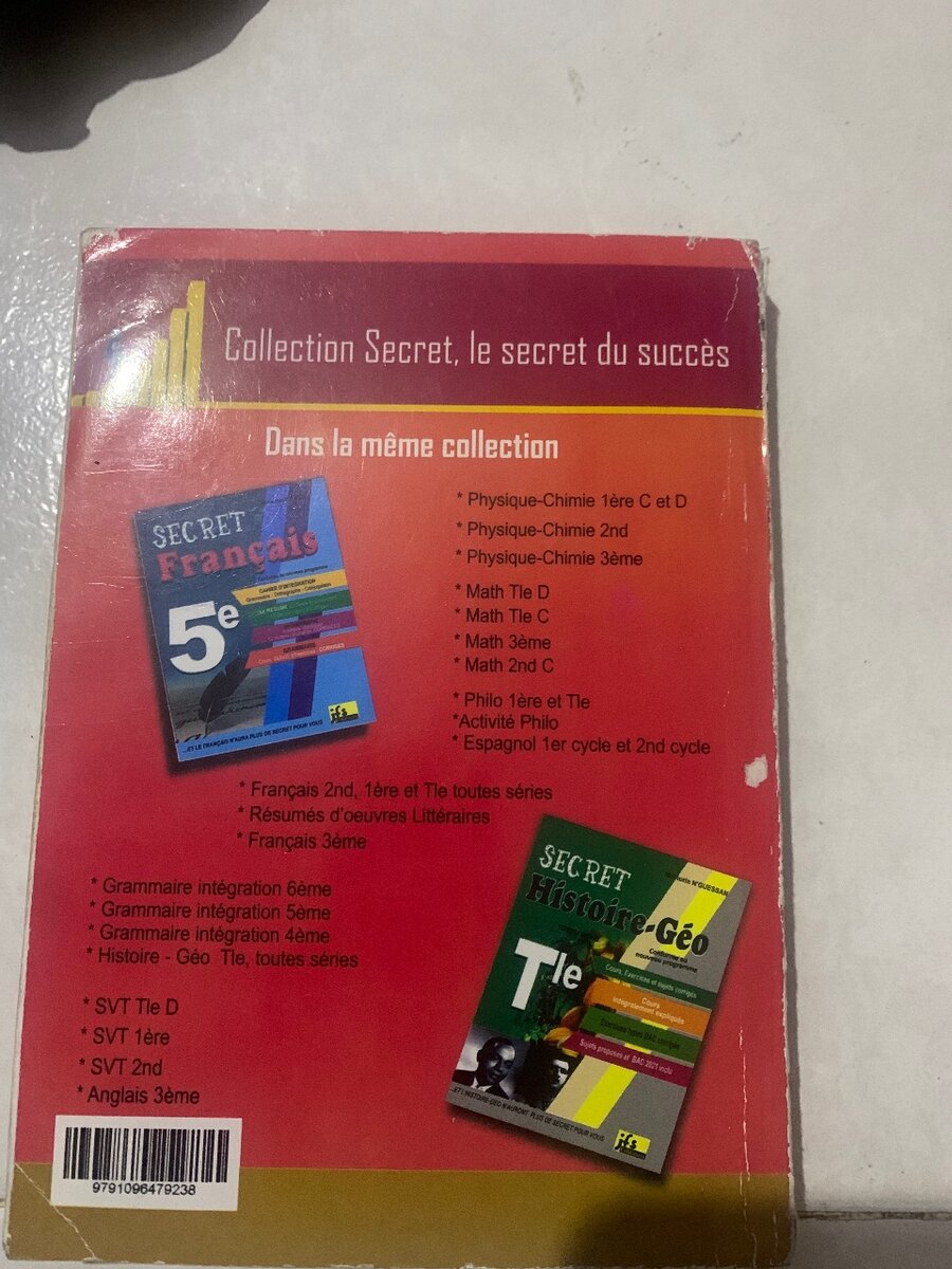 Livre 'Secret Maths' 3e BEPC
