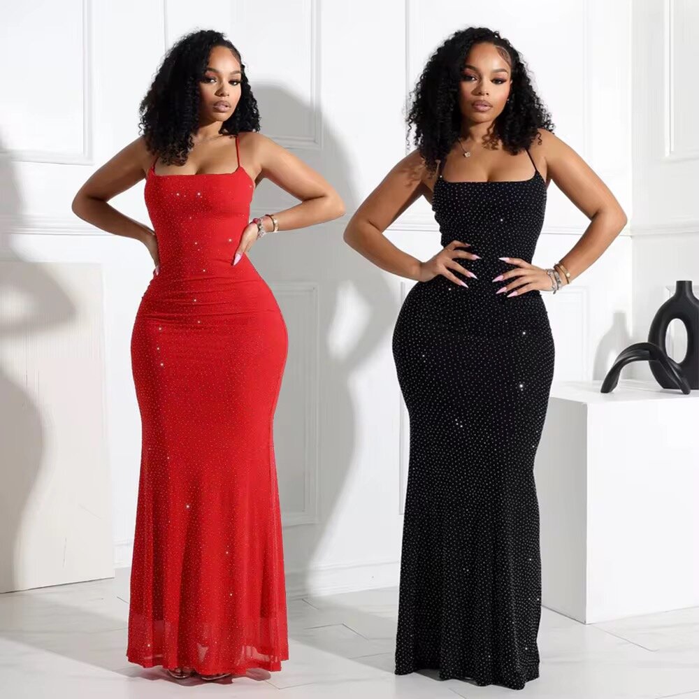 Robe longue scintillante