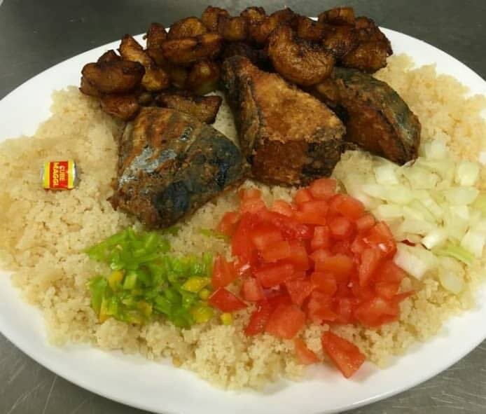 Garba (Attieké poisson thon)