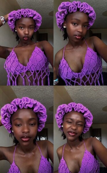 Chapeau crochet vibrant