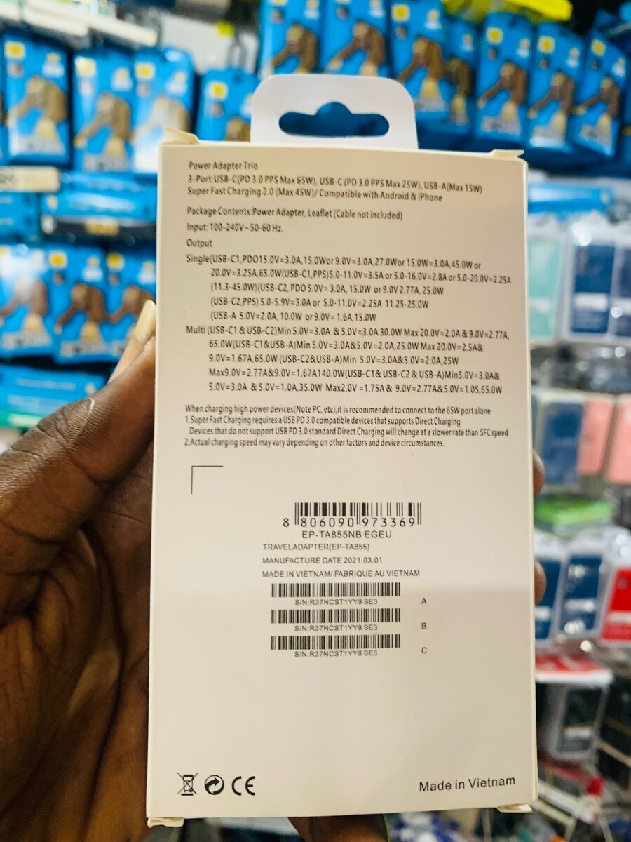 Samsung fast charging 65W