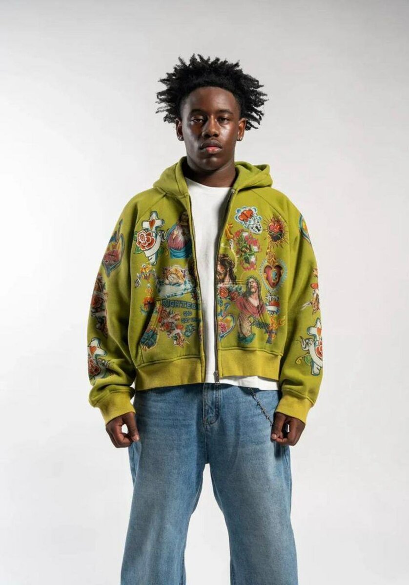 Sweatshirt homme à capuche imprimé