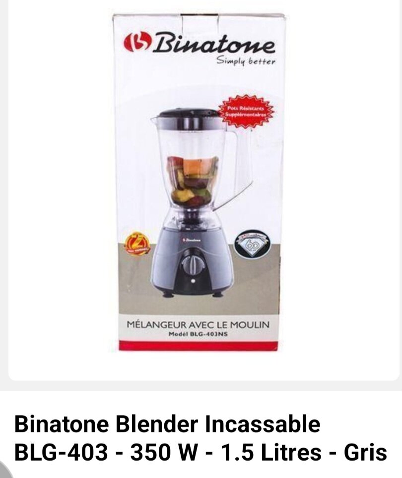 Binatone Blender Mixeur 350W 1.5L