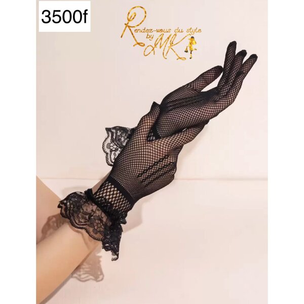 Gant dentelle noir