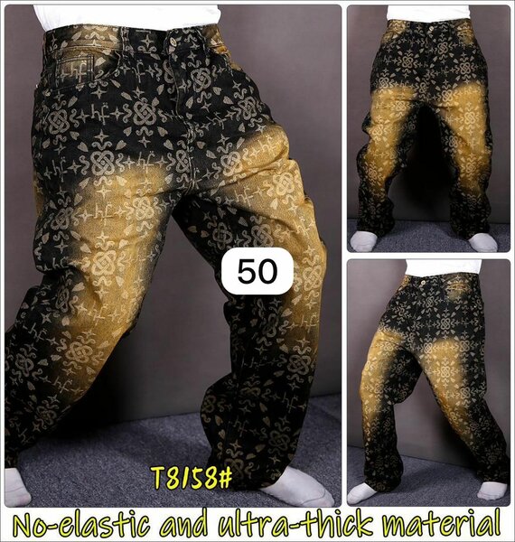 Jeans épais à motifs uniques