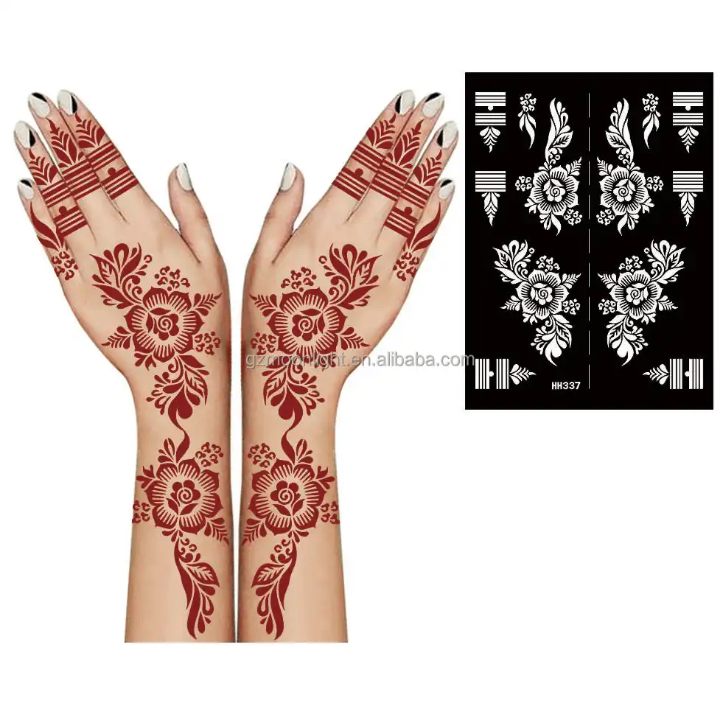 Pochoirs Tatouage Henna Main