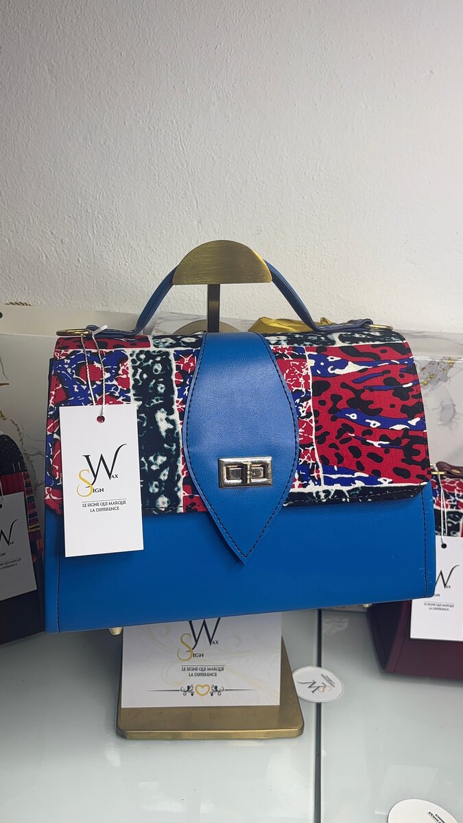 Sac à main en pagne et cuir