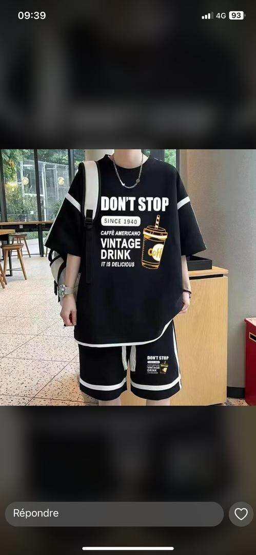 Ensemble T-shirt et Short Casual Homme