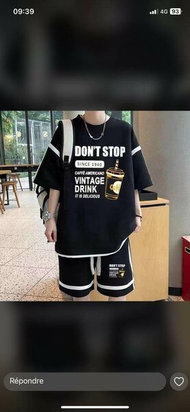 Ensemble T-shirt et Short Casual Homme