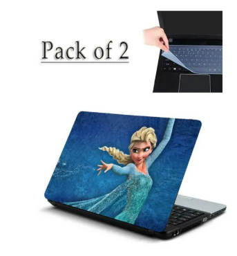 Pack Of 2-Frozen Laptop Back Skin Sticker-Laptop Back Skin-Laptop Skin Vinyl Sticker Decal, 14.6 15 15.4 15.6 inch Laptop Skin Sticker Cover For All Laptops
