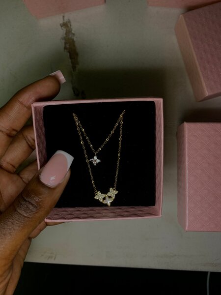 Collier Papillon Doré