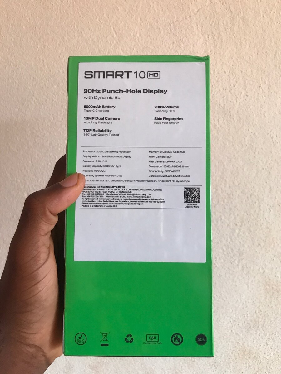 Infinix Smart 10 HD - Téléphone