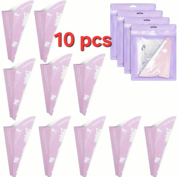 Lot de 10 urinoirs féminins portables