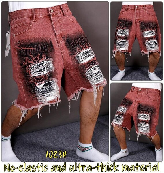 Shorts en denim déchiré