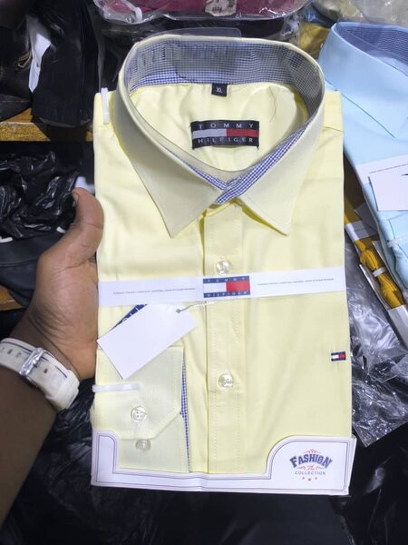 Chemise homme jaune élégante